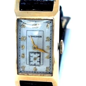 14K Longines Men's Yellow Gold Tank Timeless Elegant ⌚ gift